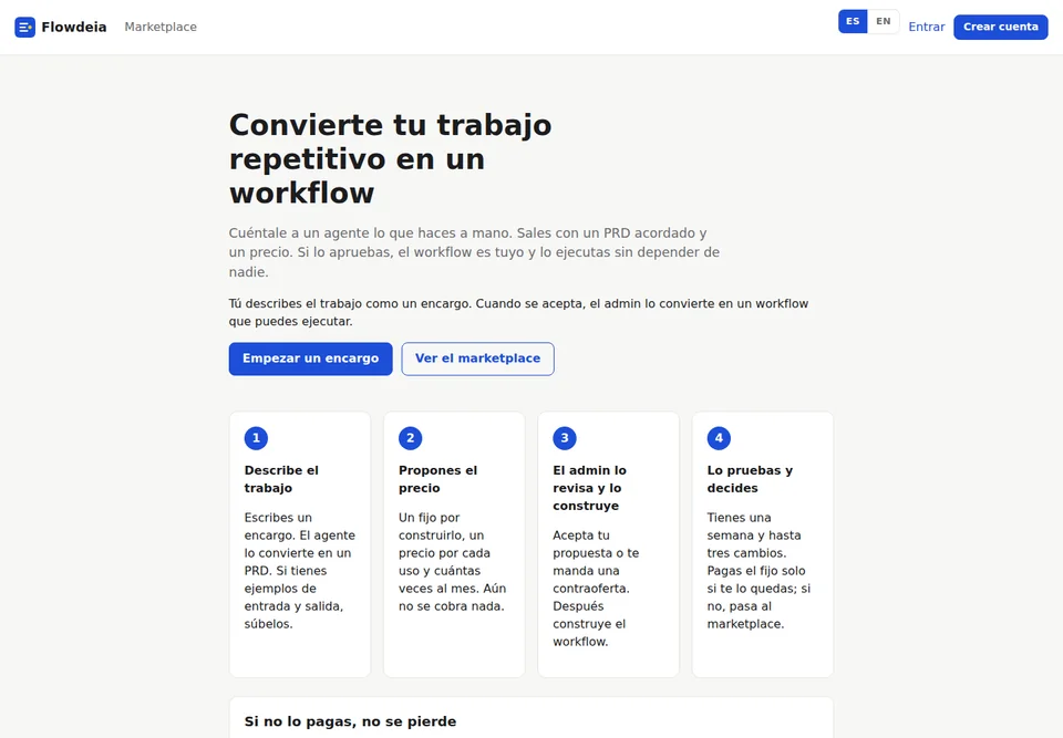 Flow de IA — captura de la plataforma