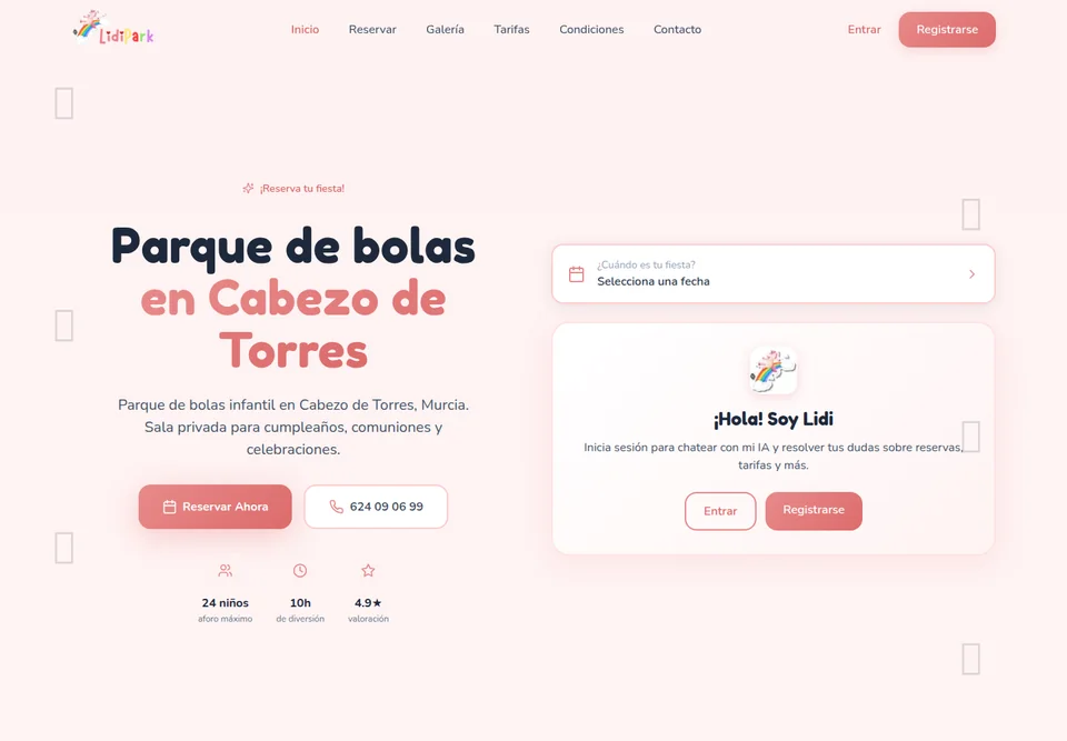 LidiPark — captura de la plataforma